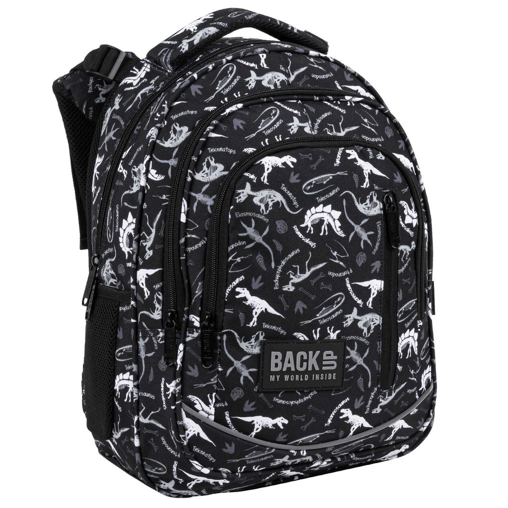 Dinosaurier-Rucksack, Schulranzen mit 4 Fächern, BackUp, Produktbild 