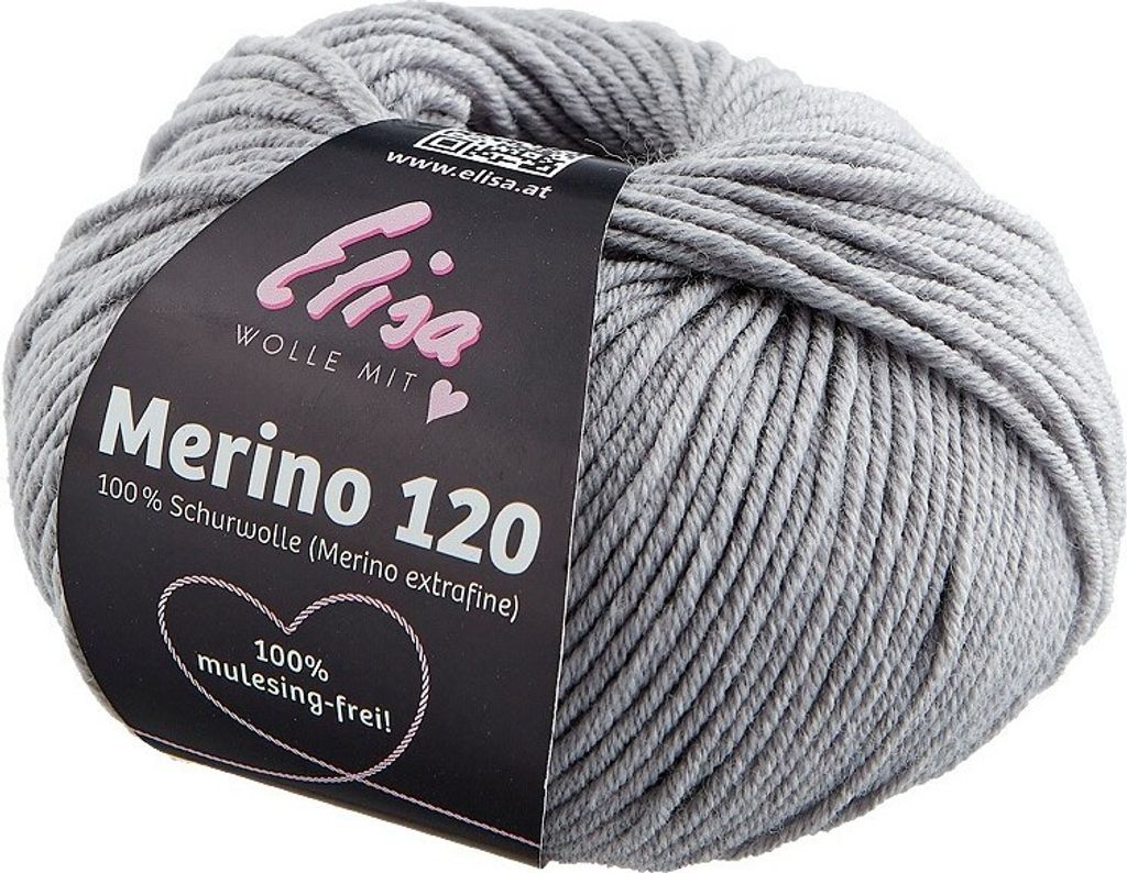 Elisa Merino 120, 50 g/120 m, Merinogarn aus extrafeiner Wolle,mulesing-frei, ,100% Schurwolle(Merino extrafein) zum stricken häkeln 7257M
