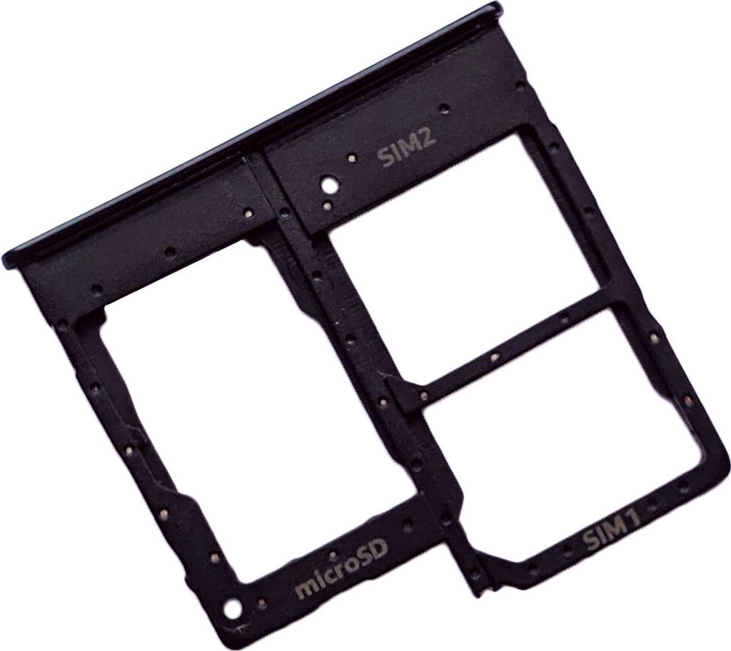 Dual SIM Kartenhalter und Micro-SD Card Fach für Samsung Galaxy A20e, Original Ersatzteil, Schwarz