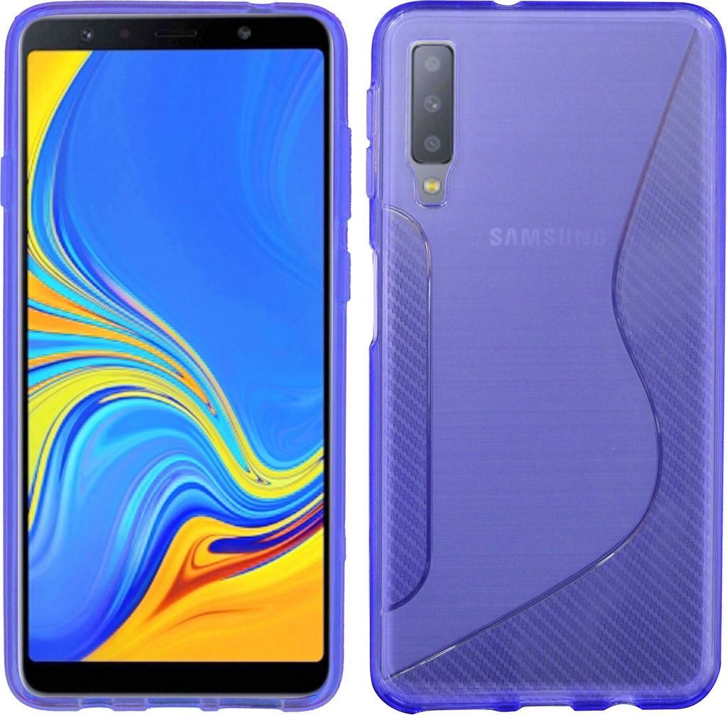 SAMSUNG GALAXY A7 2018 ( A750F ) Handy Silikon Schutzhülle Cover Case Lila