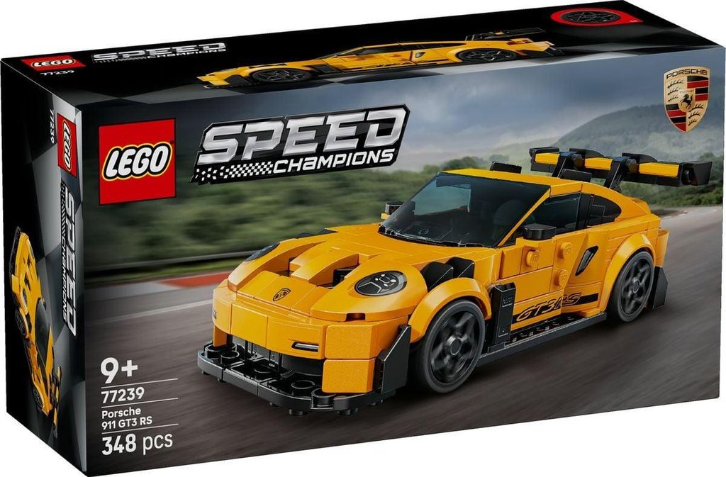 LEGO Speed Champions – Porsche 911 GT3 RS | Supersportwagen als Bauset für Kinder & Sammler - 77239 348 Teile