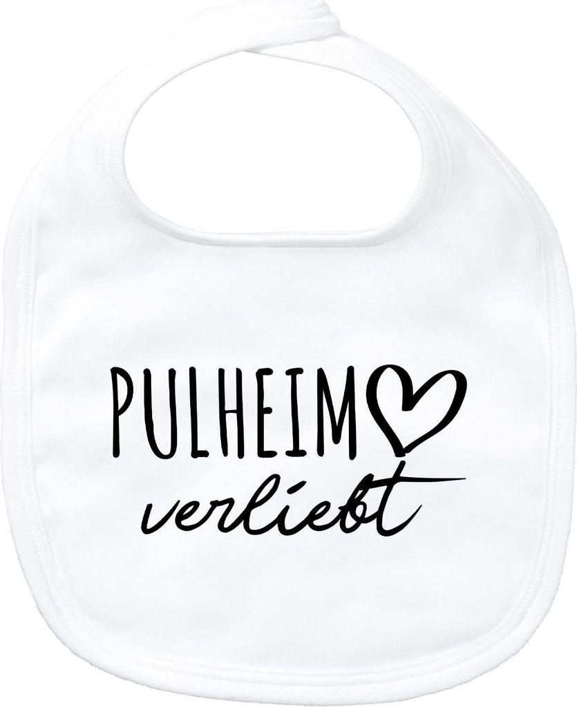 Huuraa Baby Lätzchen Pulheim verliebt White Klettverschluss Baumwolle Latz Geschenkidee