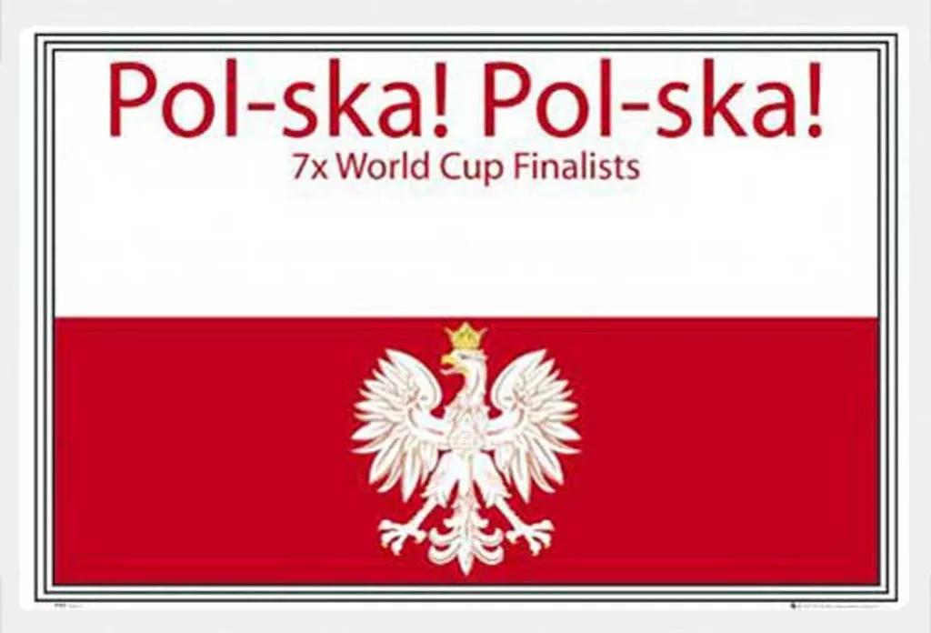 Poster Calcio Polonia con Cornice Bianca Shinsuke Maxi MDF | Acquista Ora