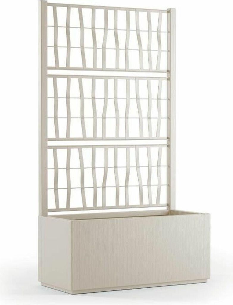 Rechteckiger Blumenkasten Ethica 80 cm mit Kreidespalier