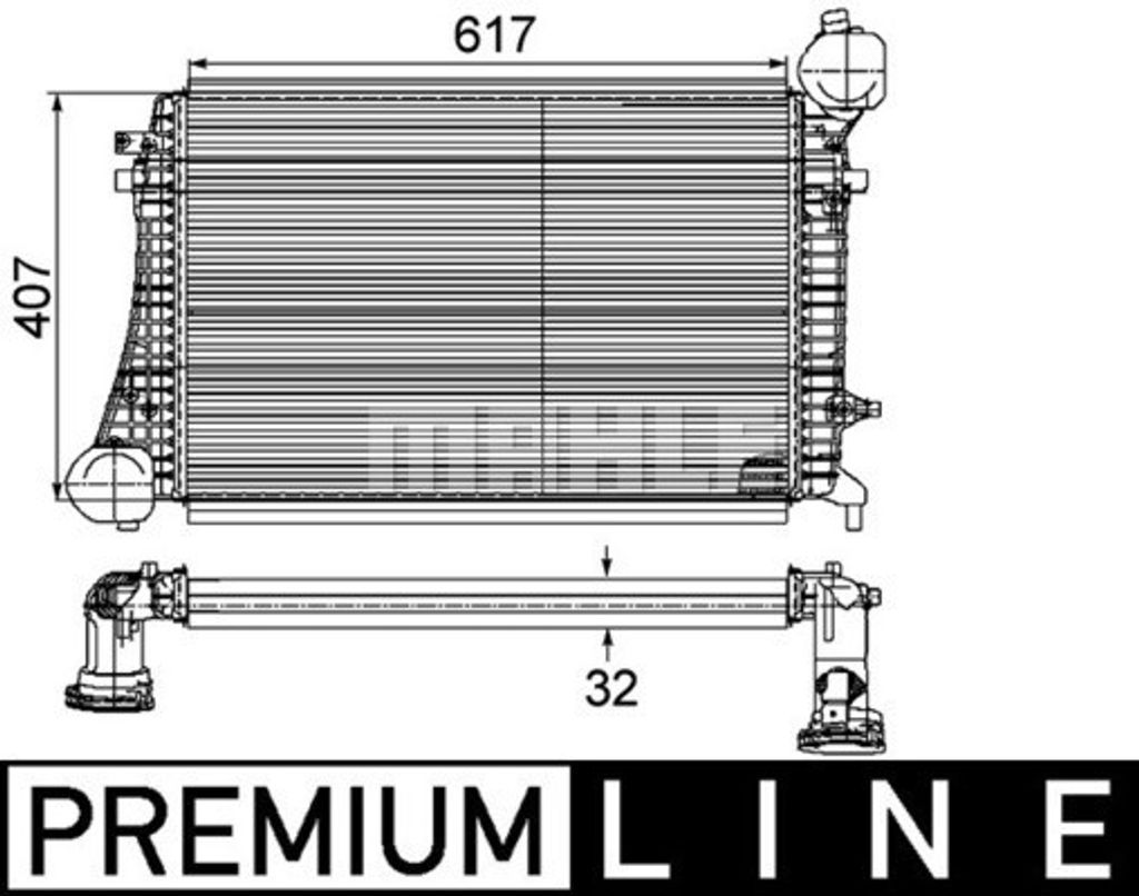 MAHLE CI 167 000P Ladeluftkühler LLK für VW Golf V Produktbild 