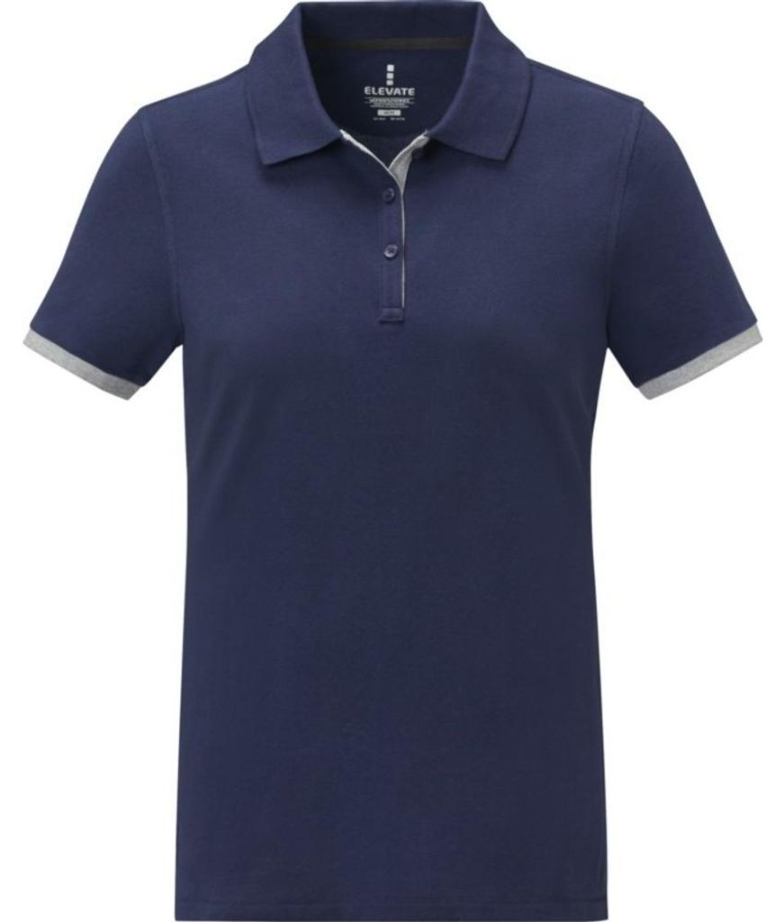 Elevate Life - "Morgan" Poloshirt für Damen, meliert LT5304 (XS) (Marine/Grau meliert)