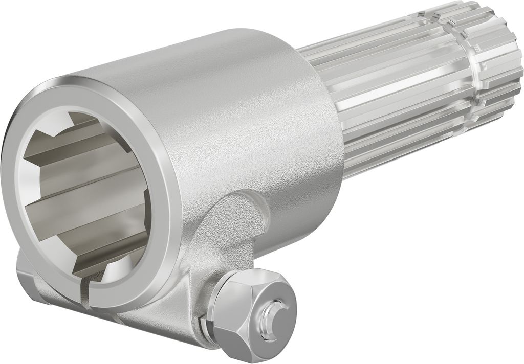 Zapfwelle, PTO 175 mm Buchse mit Keilwellenaufnahme 1 3/4" Z6 für Ausgangswelle 1 3/8" Z21 Traktor
