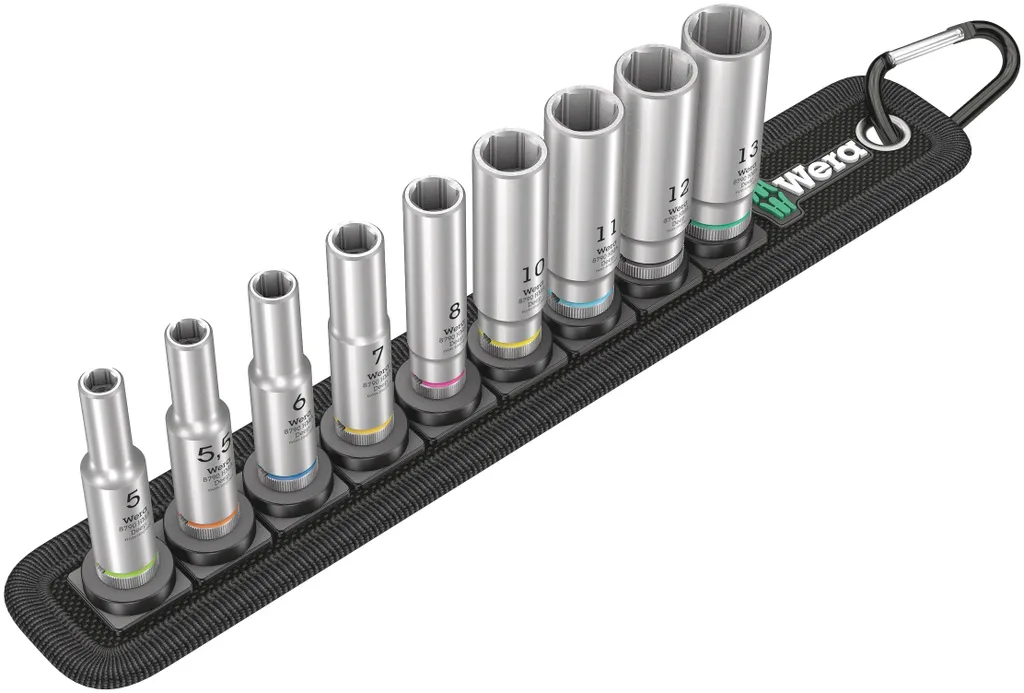 Set 9 Bussole Wera Belt A Deep 1 - Attacco 1/4" per Professionisti