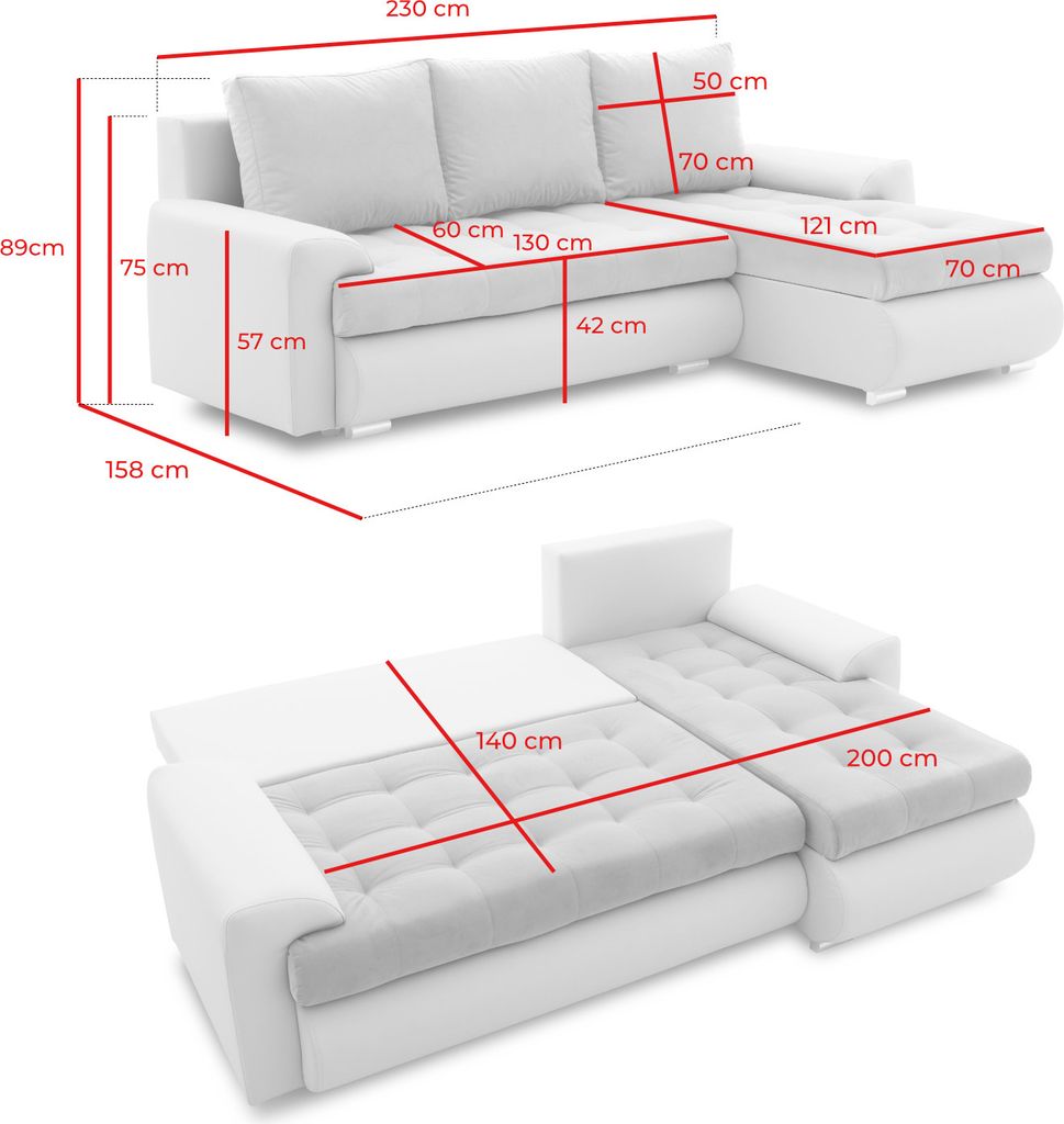 Ecksofa TOKIO VI PRO mit Schlaffunktion! Eckcouch mit Produktbild 7