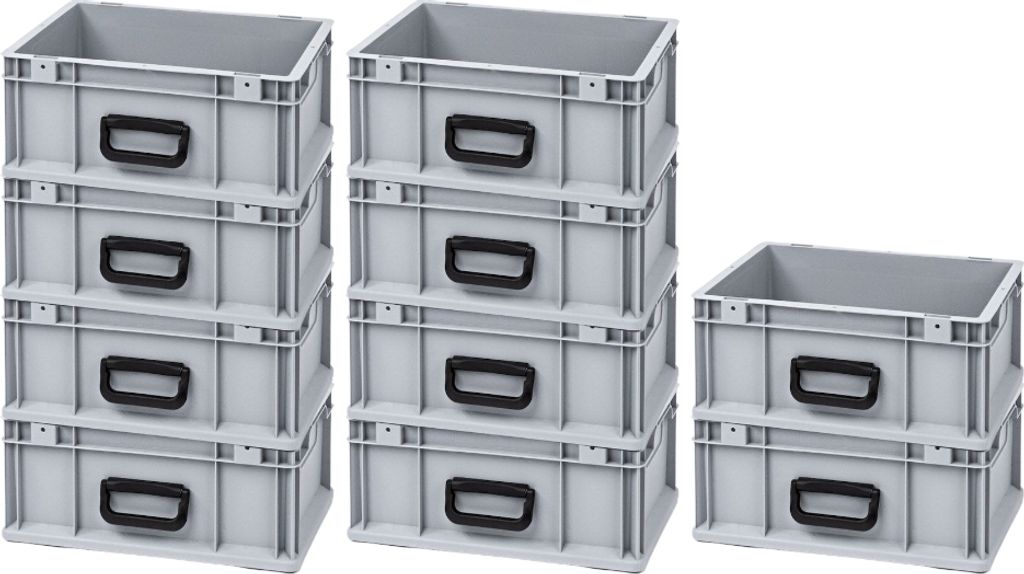 SparSet 10x Eurobox NextGen Portable Uno Germany | HxBxT 17x30x40cm | 16 Liter | Eurobehälter, Transportbox, Transportbehälter, Stapelbehälter