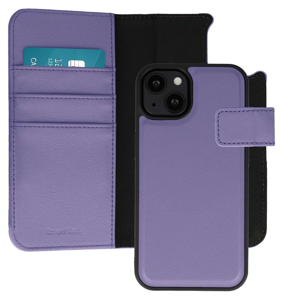 imoshion Abnehmbares 2-in-1-Luxus-Bookcase für das Apple iPhone 13 – Lila