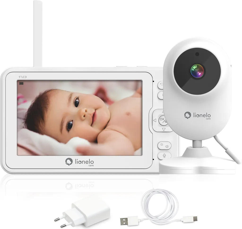 Babyphone Vidéo pour Surveiller Bébé à Distance Écran 5 Pouces HD