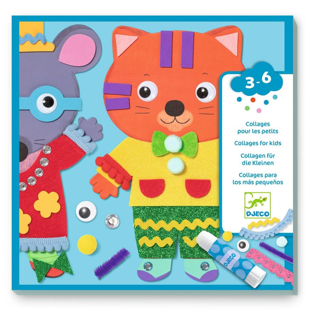 Kreatives Collagespiel 'Die kleinen Freunde' von Djeco