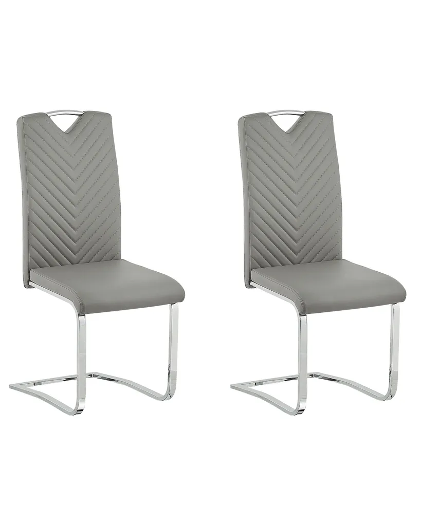 Chaises grises pour salle de conférence ou bureau avec dossier souple