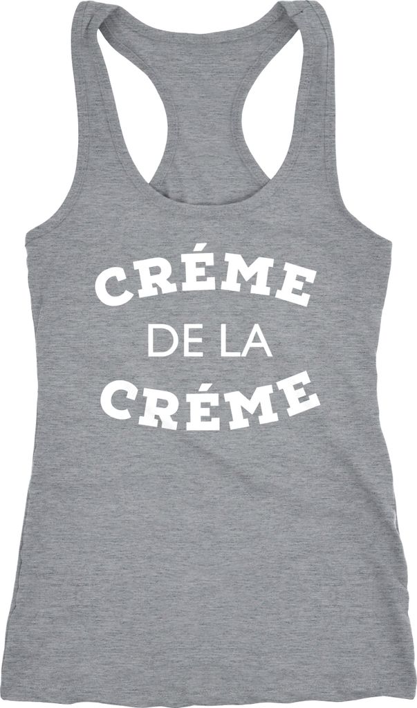 Damen Tank-Top Shirt Creme de la Creme Racerback Moonworks grau XXL