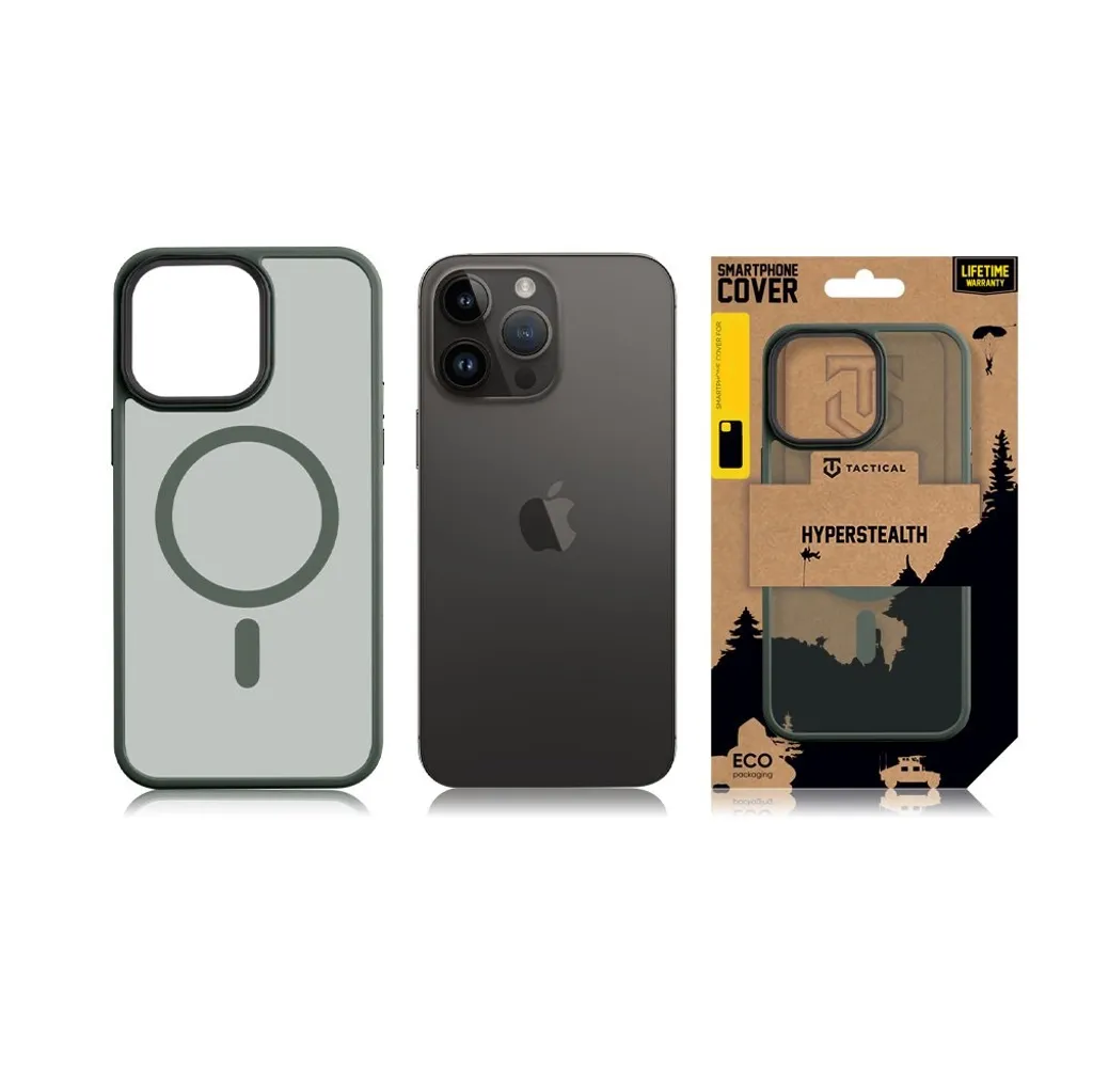 Custodia iPhone 14 Pro Tactical Verde Foresta MagSafe Hyperstealth - 3