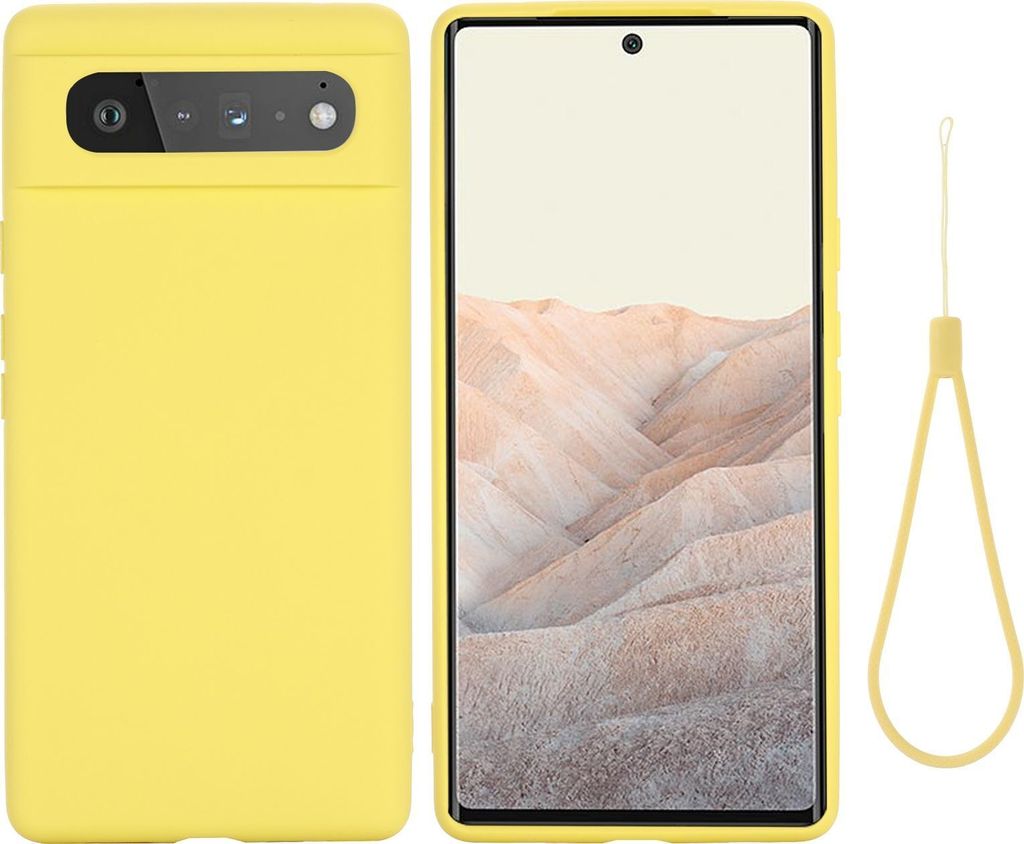 Mobigear Rubber Touch Google Pixel 6 Silikon Hülle Backcover - Gelb