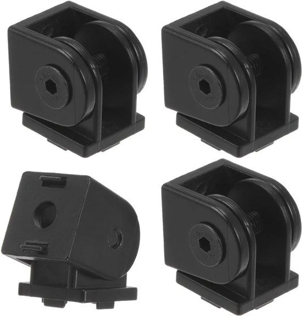 Raccord flexible pour profilé alu 2020 orientable 180° noir lot de 4