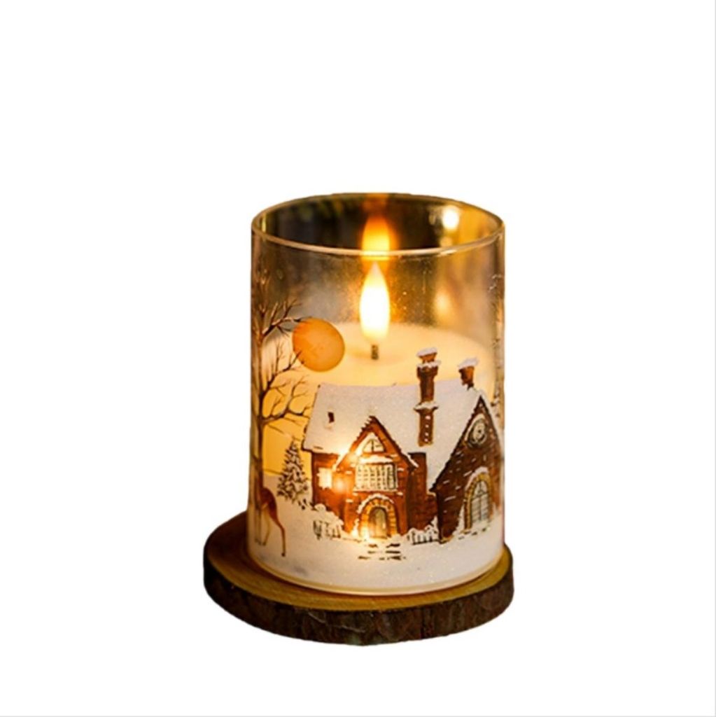 INF Weihnachts LED Kerzen Schneemann Rentier - Batteriebetrieben, 3er Set