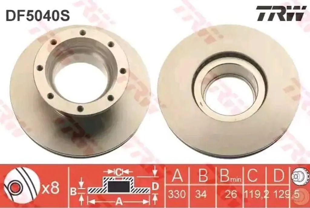 Disque de frein TRW haute performance pour BMW Série 5 E61 et Classe C