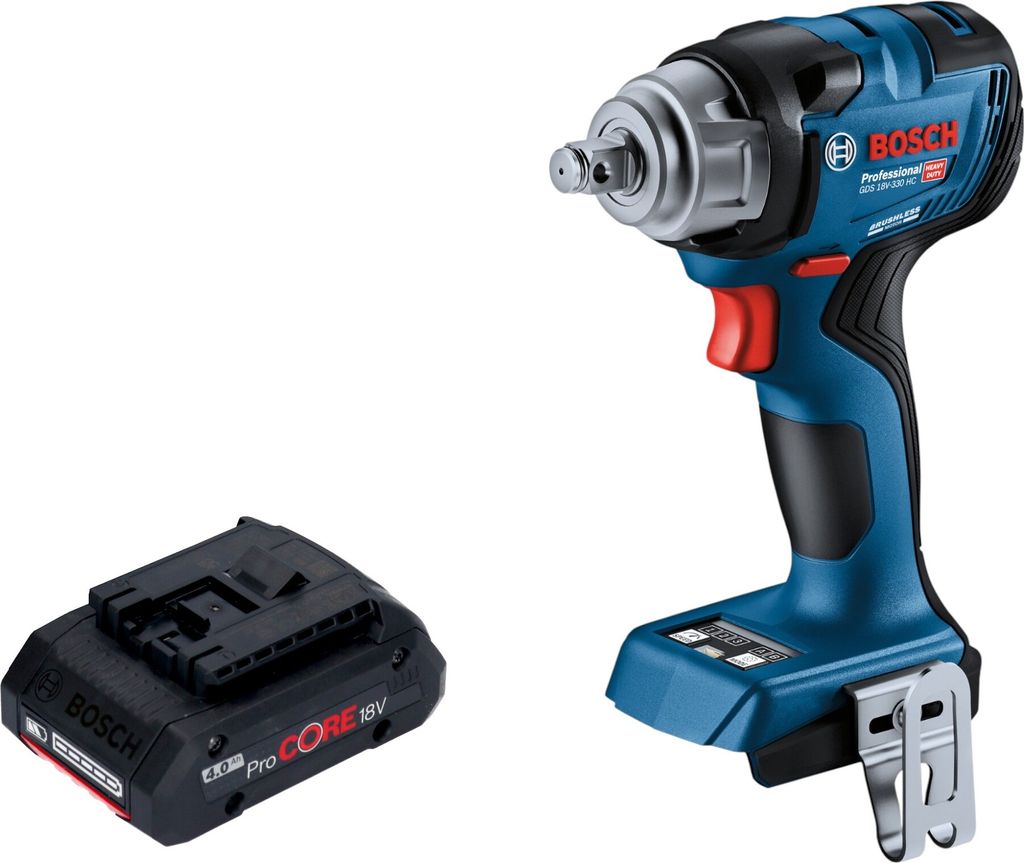 Bosch GDS 18V-330 HC Professional Akku Schlagschrauber 18 V 330 Nm 1/2" Brushless + 1x ProCORE Akku 4,0 Ah - ohne Ladegerät