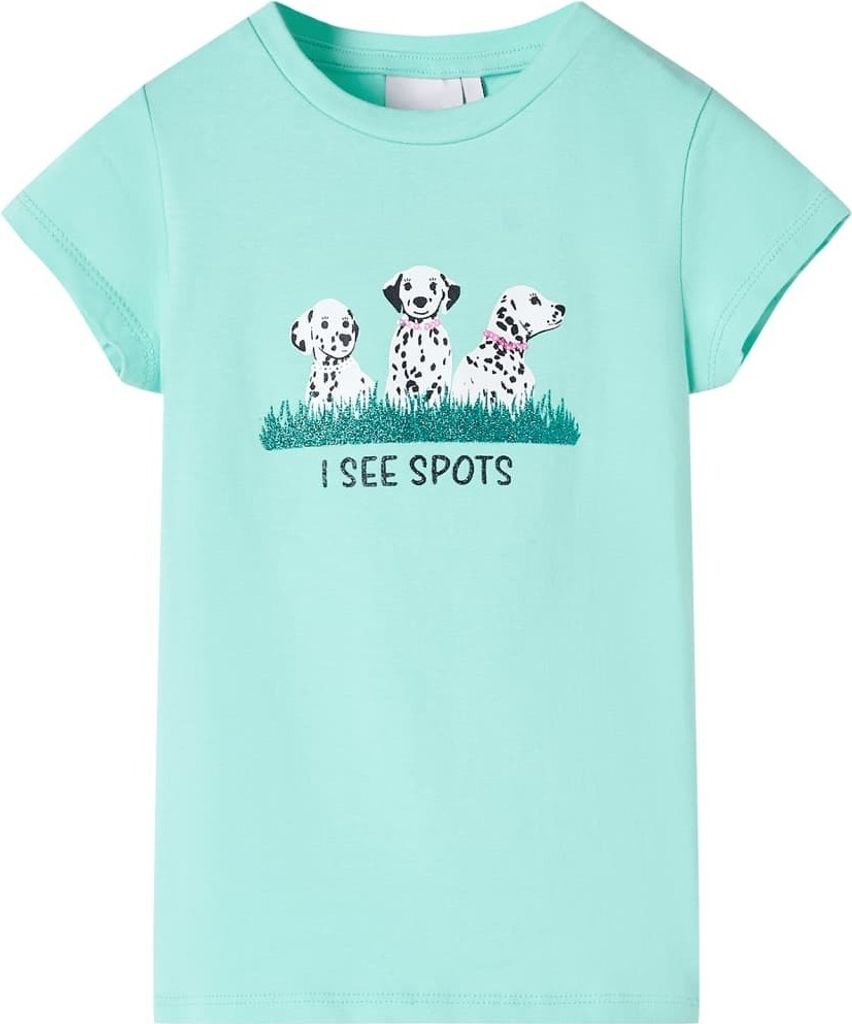 Kinder-T-Shirt Helles Minzgrün 116