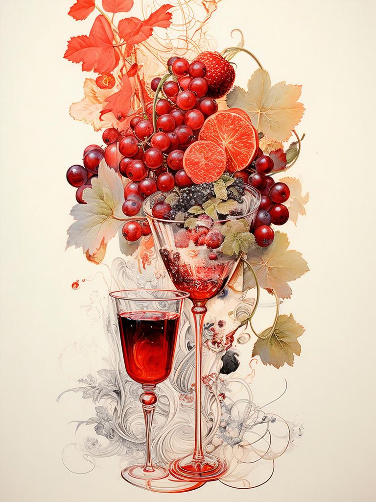 Plakat 30x40cm Blutiger Fruchtcocktail