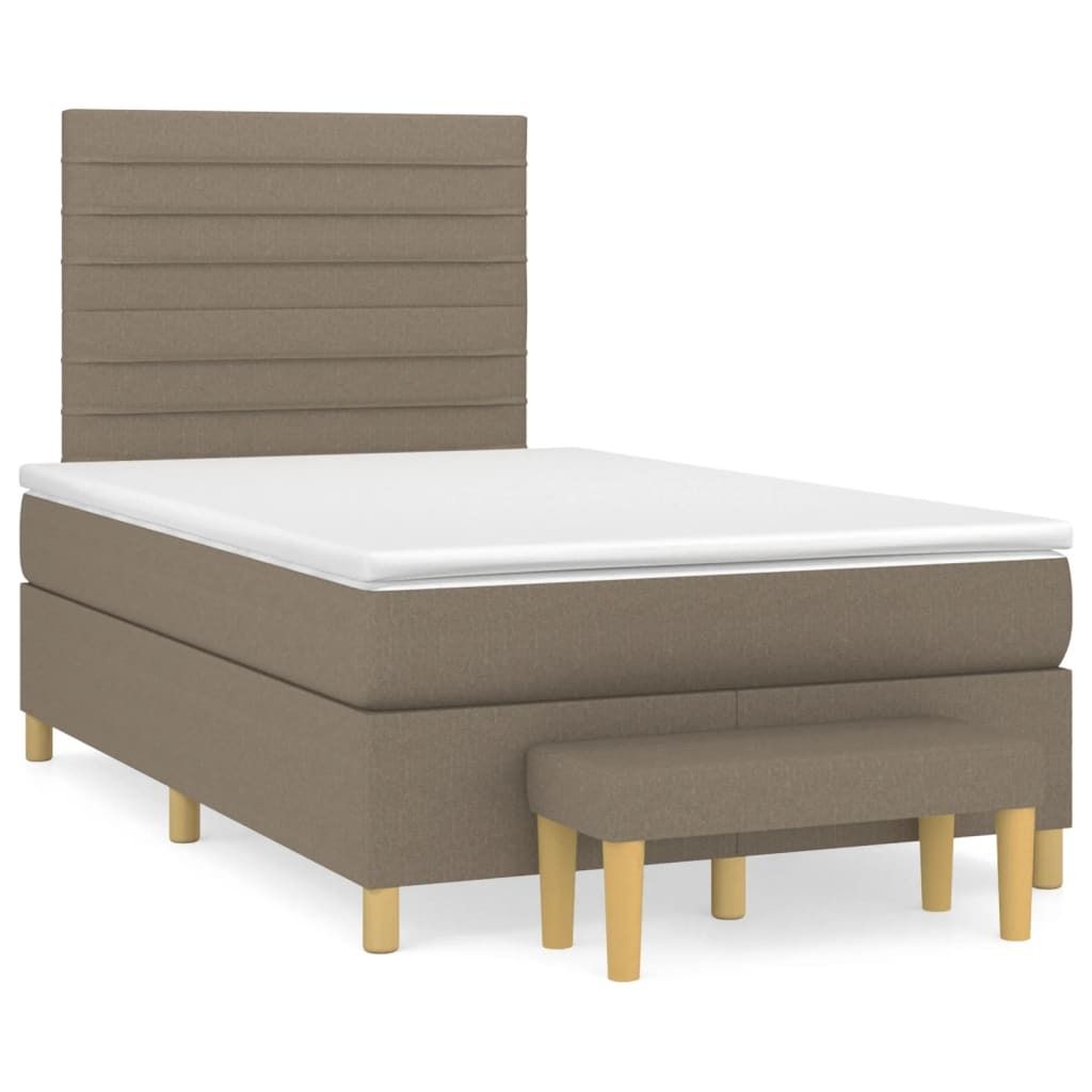 Maison Exclusive - Boxspringbett mit Matratze Taupe 120x190 cm Stoff