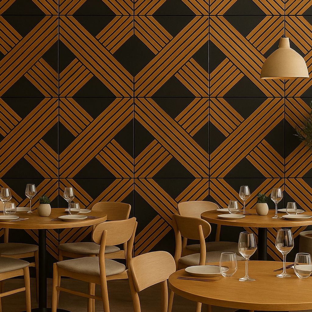 Wandpaneele 3D Lamelle schwarz Eiche – Lamellenwand Deko für Wohnzimmer Büro Gastronomie - Lamellen für das Wohnzimmer - Schlafzimmerlatten