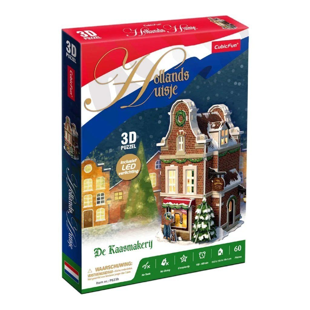 CubicFun 3d Puzzle Niederlandische Kaseladen LED, 60 Stück(e), Tiere, 8 Jahr(e)