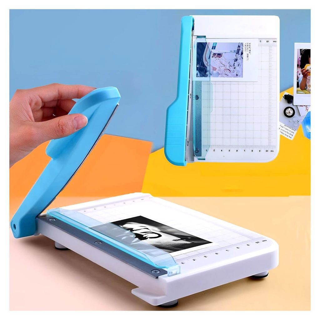 Papierschneider A7/B7 mit Skala zum Schneiden, Papier Schneidemaschine mit Kunststoffschutz, geeignet für Fotostudios, Unternehmen und Haushalte