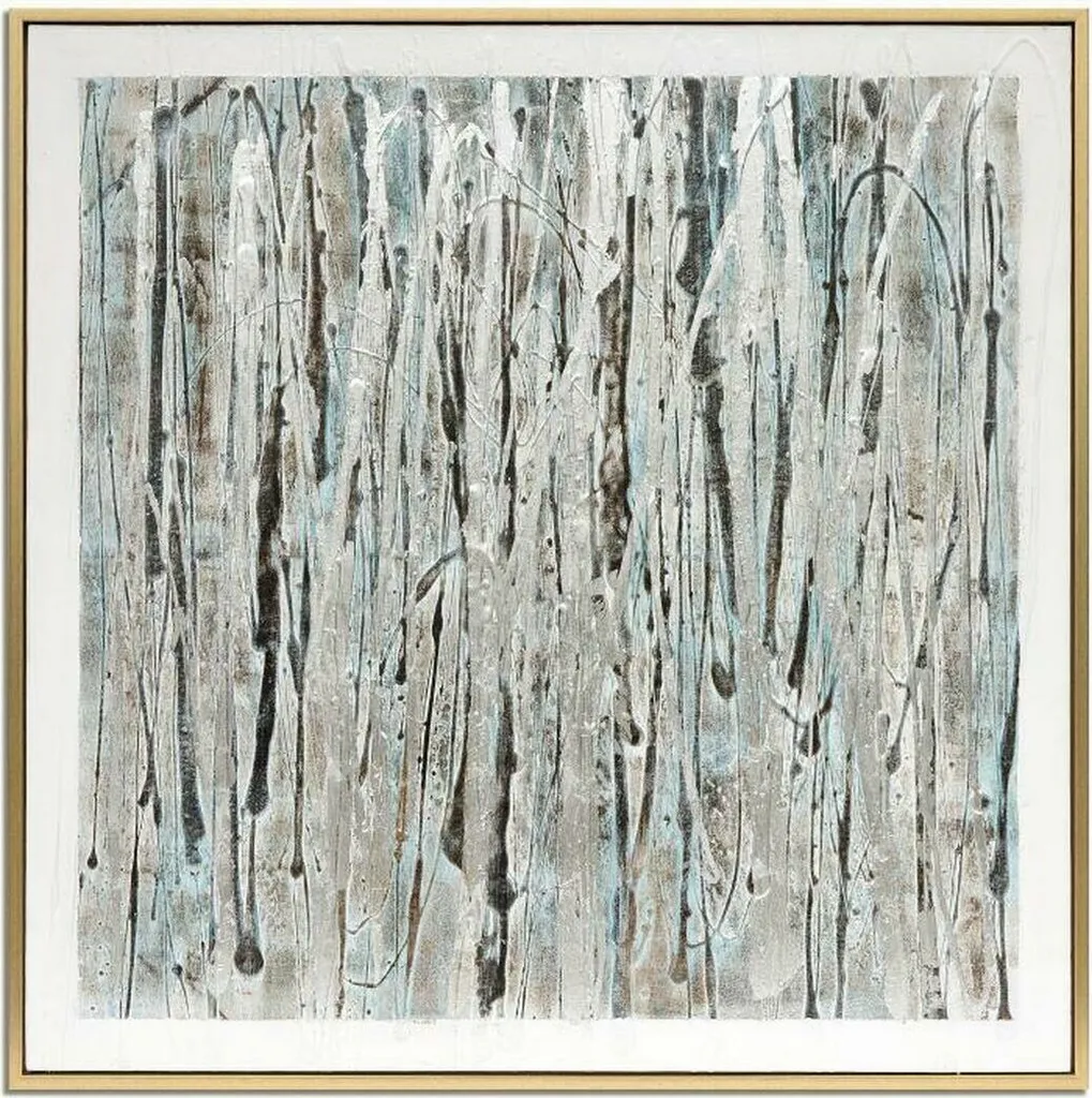 Grande toile abstraite DKD Home Decor 131x131 cm - Relief 3,8 cm chic