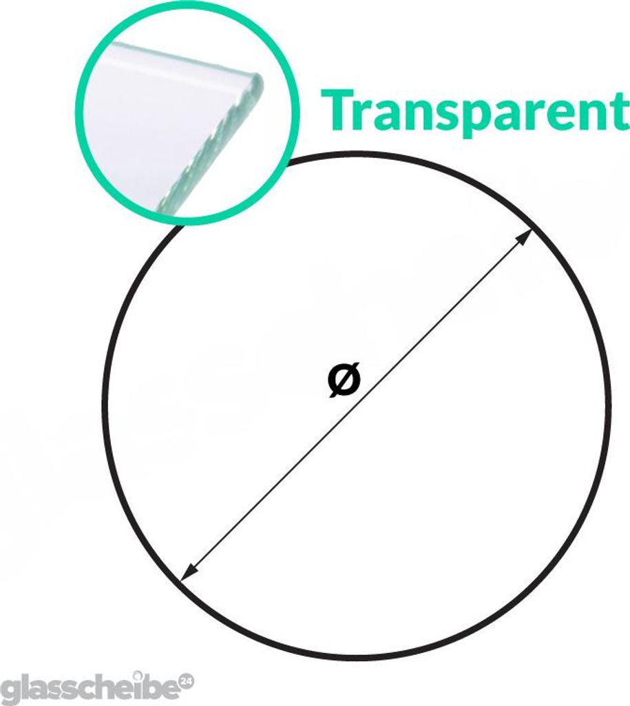 Tischglas ESG Klarglas Ø 700 x 5 mm | Runde Glasplatte | Sicherheitsglas