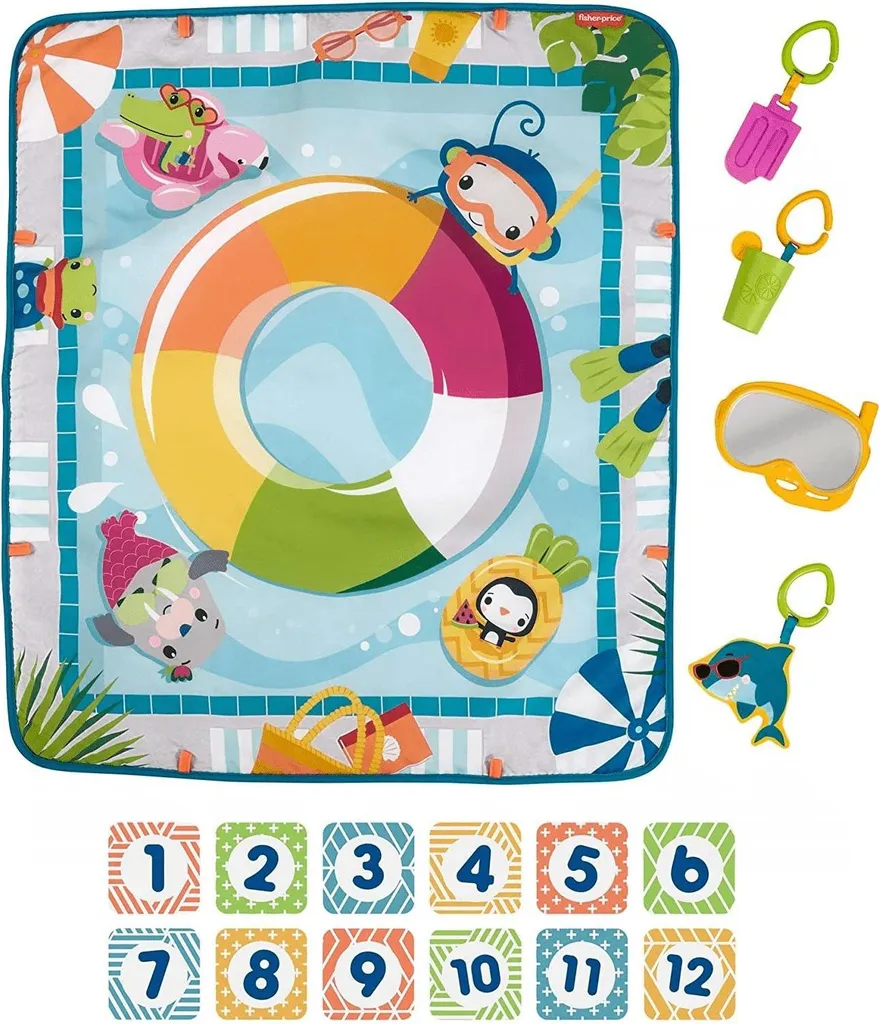 Tapis de jeu bébé lavable pour sol froid Plitsch-Platsch 0m+