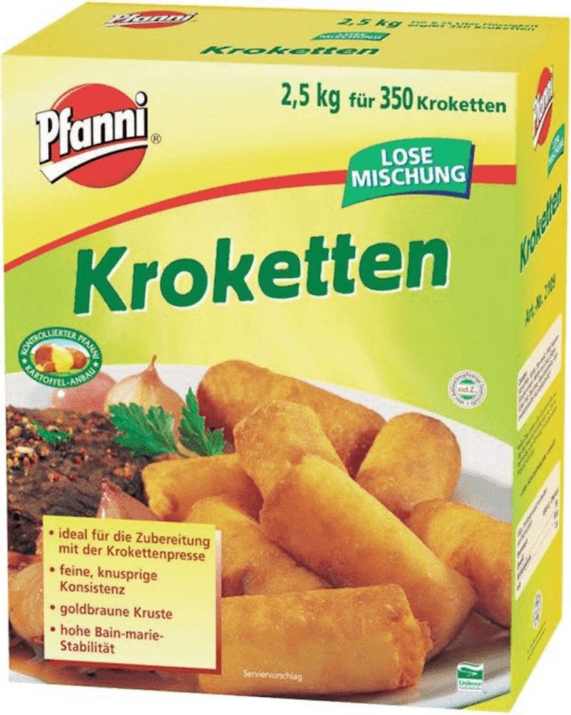 A box of Pfanni Kroketten (croquettes).
