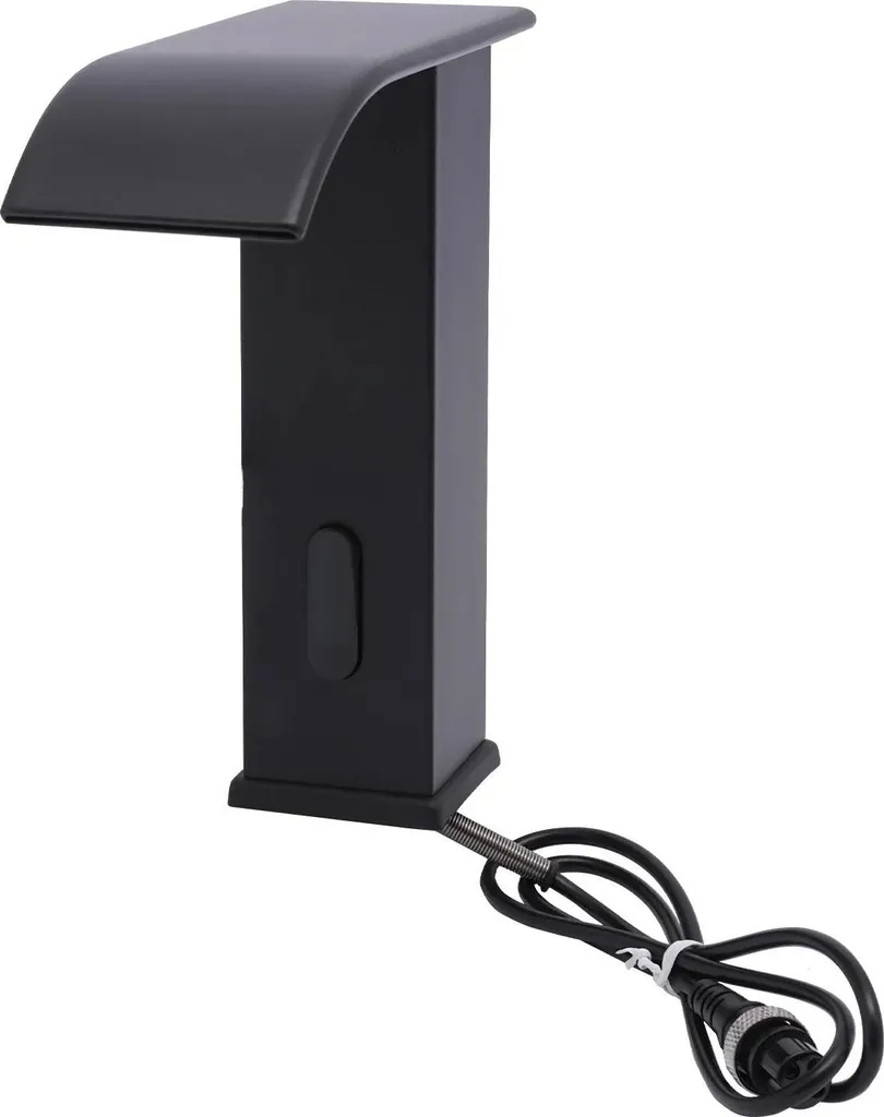 Miscelatore senza contatto - Rubinetteria per lavabo - Sensore automatico - Regolazione della temperatura - Montaggio su piano - Acciaio inossidabile 304 e rame - Raggio d'azione 5 cm - Nero