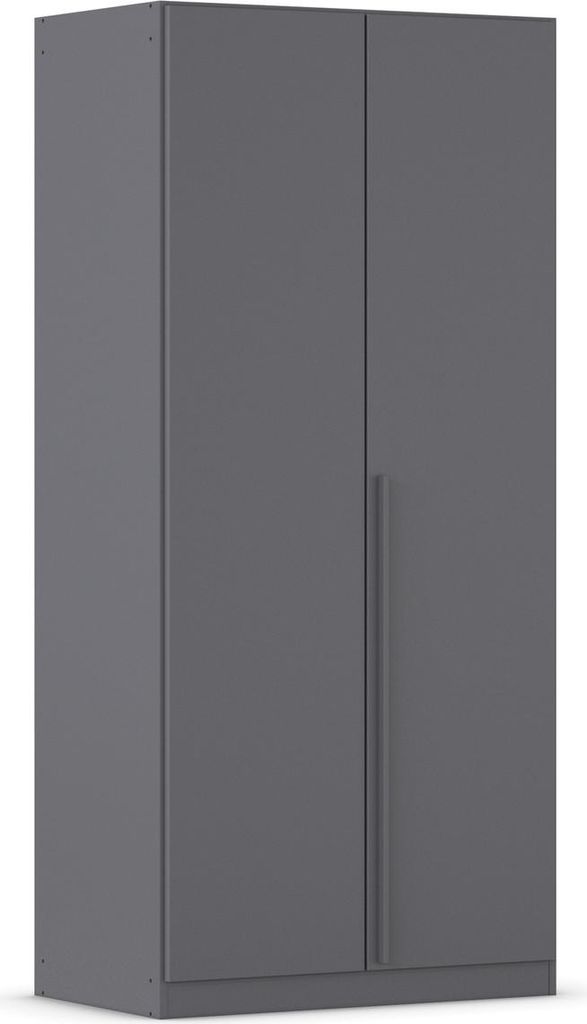 Drehtürenschrank >Alba< inkl. Inneneinteilung, grau metallic - 91x197x54cm (BxHxT)