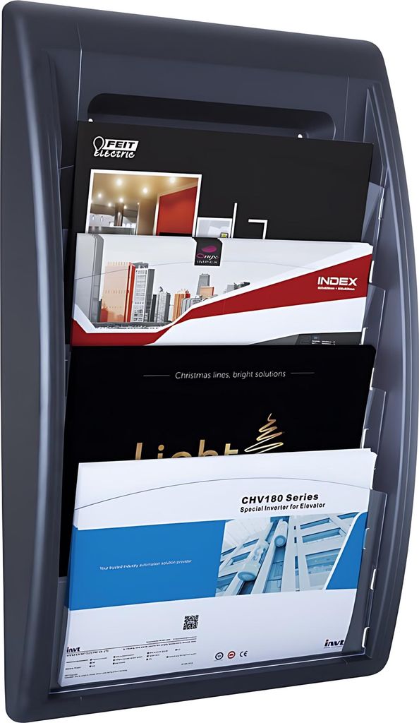 Paperflow Wand-Prospekthalter Quick Blick - A4 quer, schwarz
