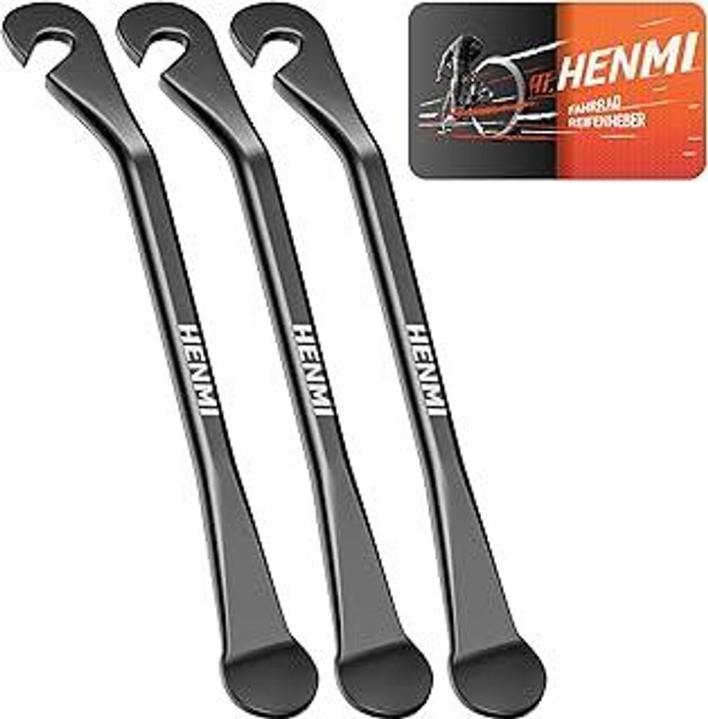 HENMI Reifenheber Fahrrad Stahl Fahrrad Reifenheber Stark Robust Fahrradreifen Montagewerkzeug Fahrrad Reifenwechsel Werkzeug