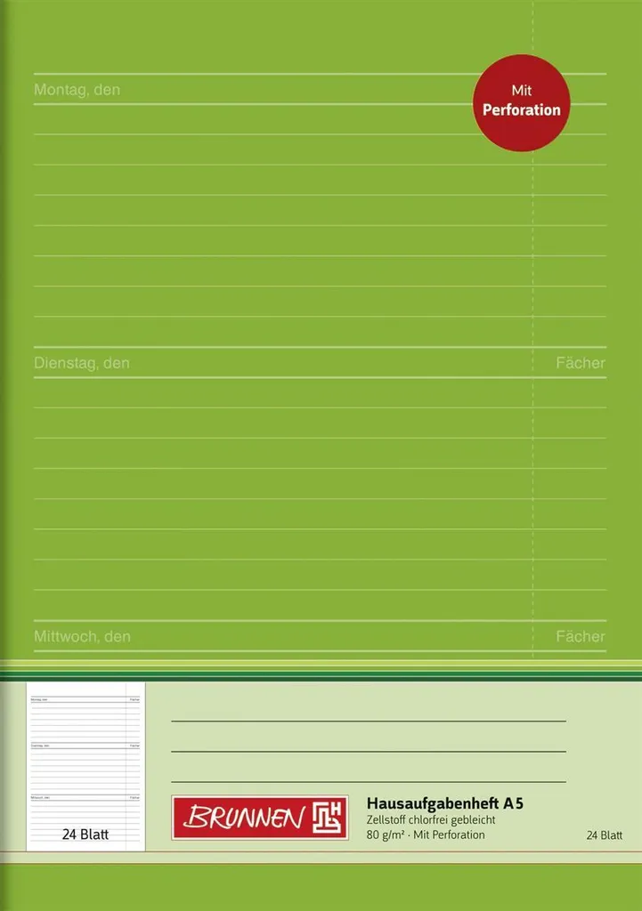 Cahier de Textes A5 Brunnen 1046913 : Ne Perdez Plus Vos Devoirs Soir