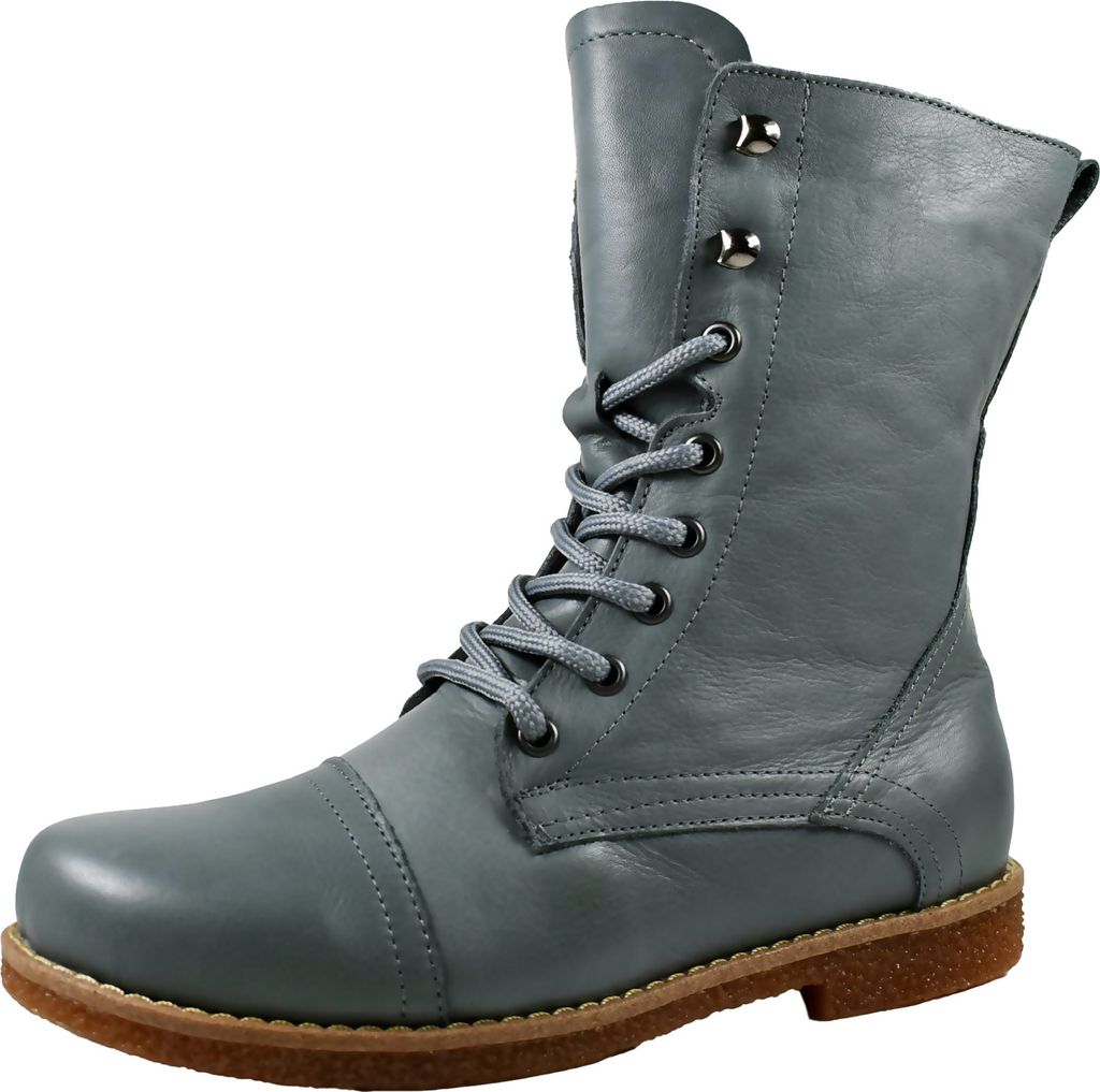 Andrea Conti Damen Stiefelette Leder Schnürboot 0348760, Größe:40 EU, Farbe:Grau