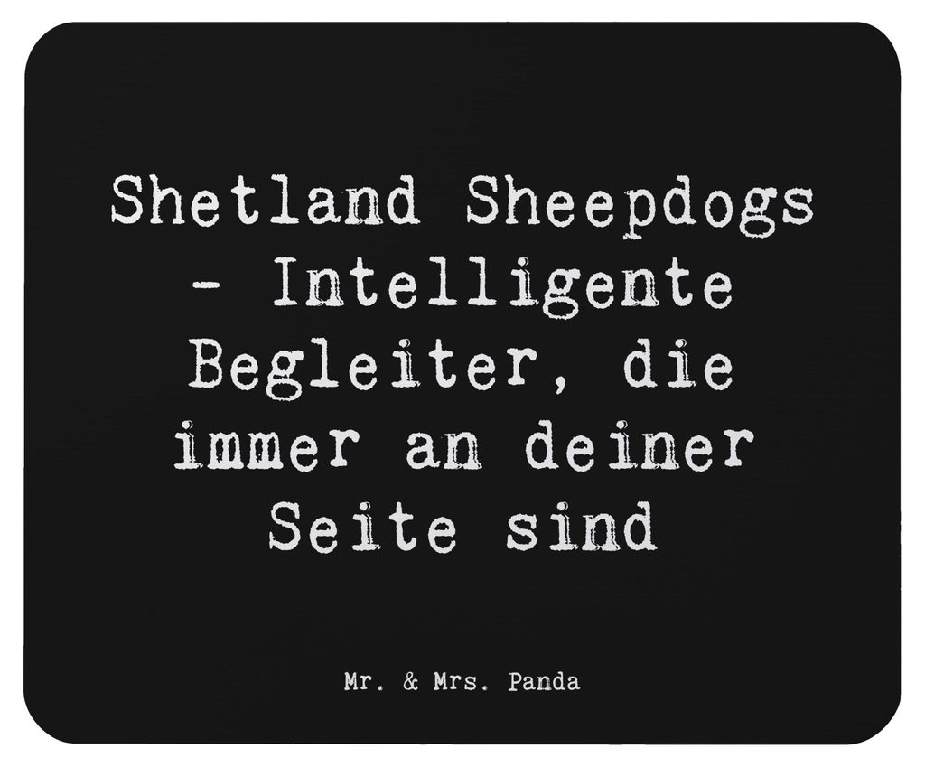 Mr. & Mrs. Panda Mauspad Spruch Shetland Sheepdog Freund - Schwarz - Geschenk, Hundesport, pc, Mouse Pad, Hunderassen, agiler Hund, Mousepad, Sheep...
