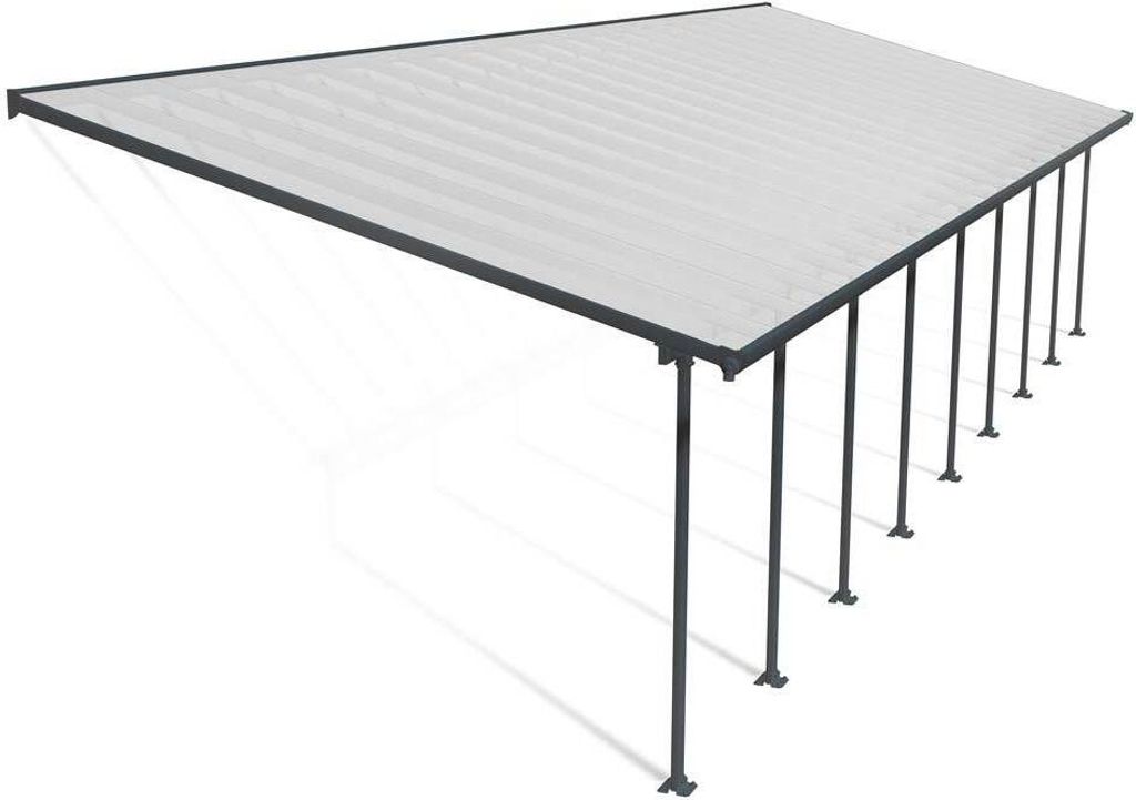 Palram - Canopia Aluminium Terrassenüberdachung Feria Anthrazit 385x1275x305 cm
