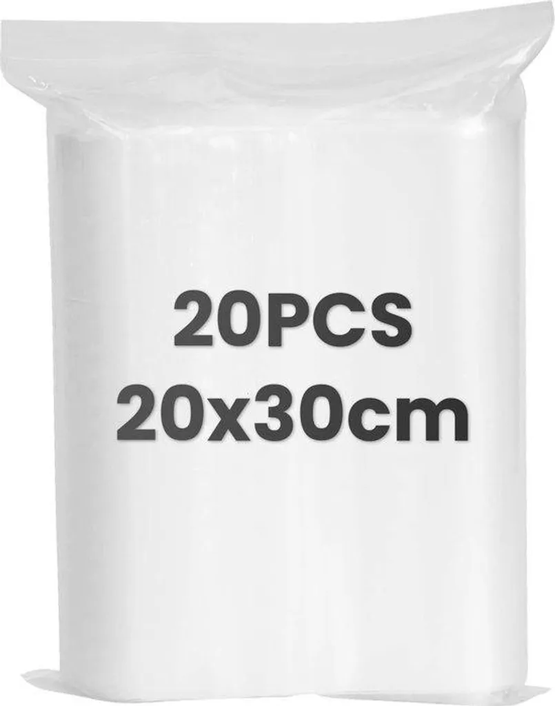 Sachets en polyéthylène transparents 20 x 30 cm - Lot de 20 unités PEBD