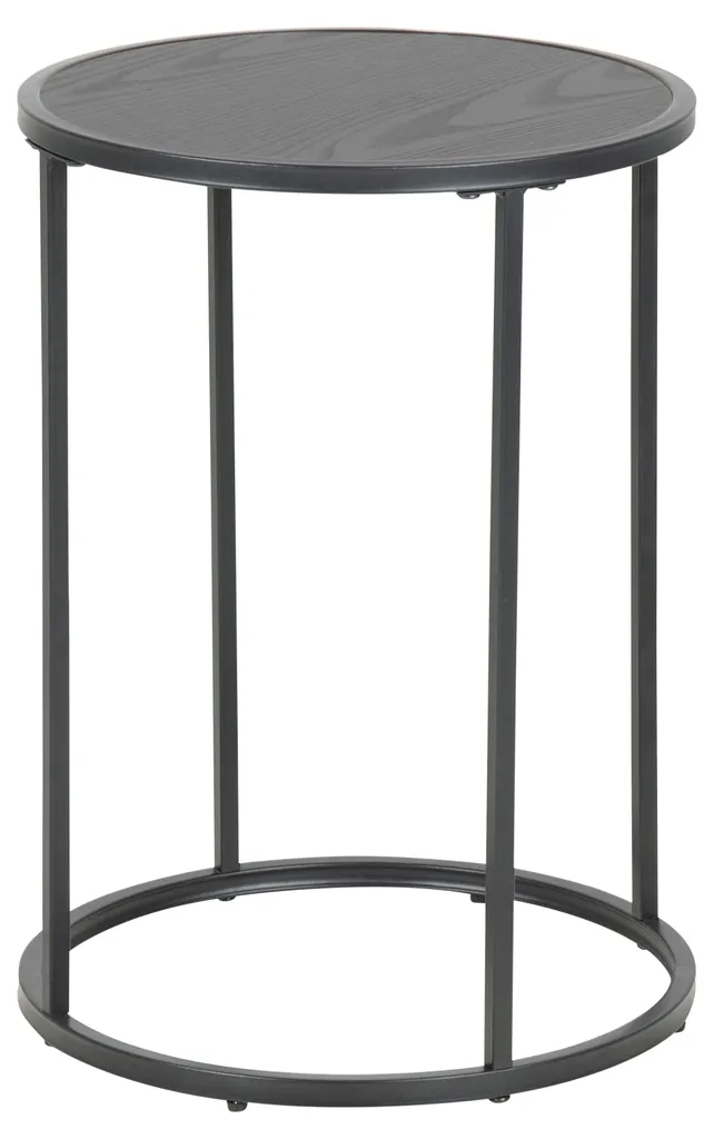 Table basse d'angle Sea noire mate minimaliste et robuste pour le séjour