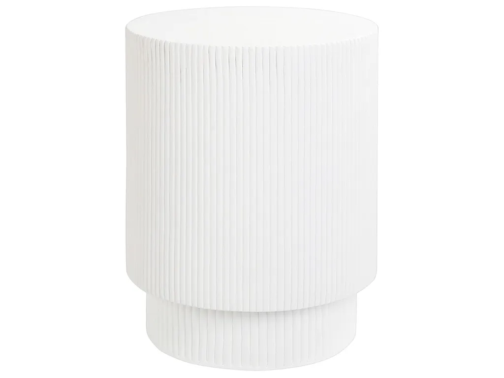 Table d'appoint durable blanche MgO : meuble robuste ne jaunit pas au UV
