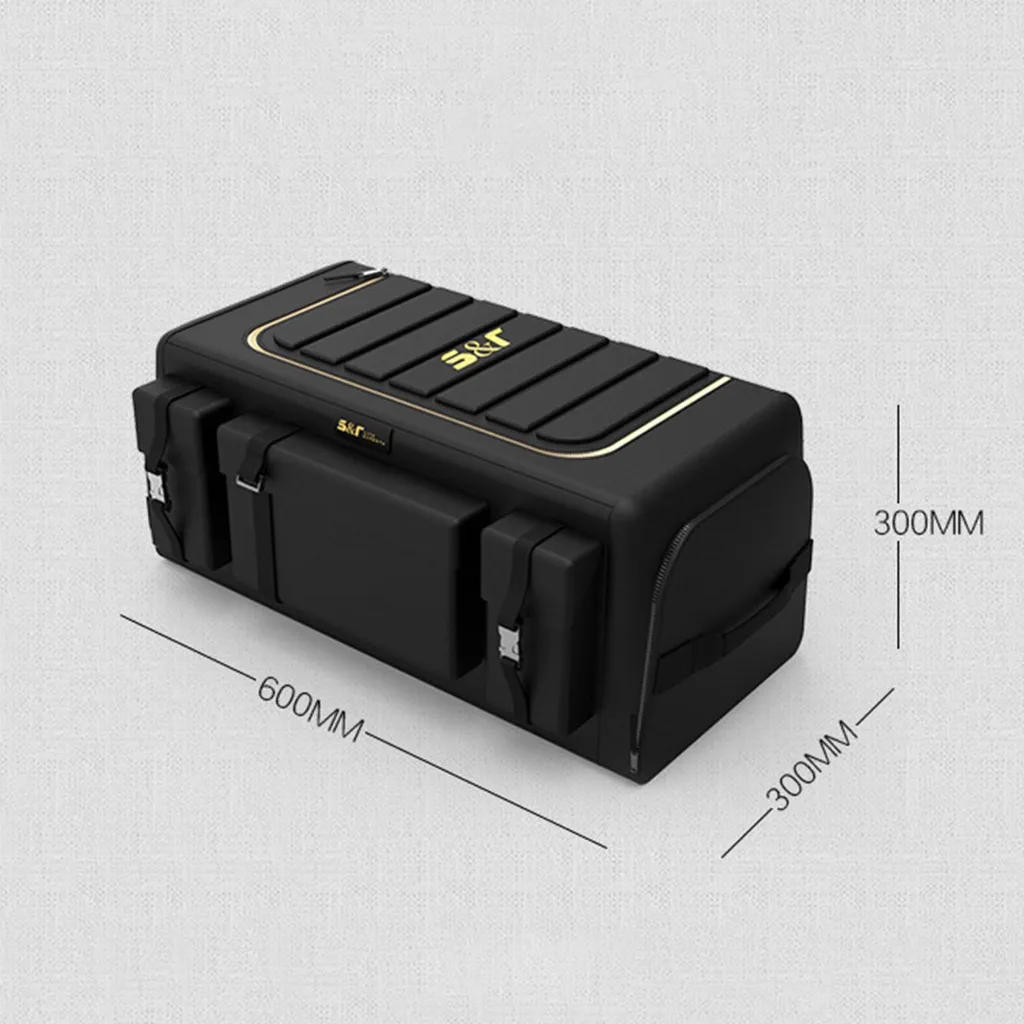 Rangement de coffre grande capacité 70L, design pliable 3 sections