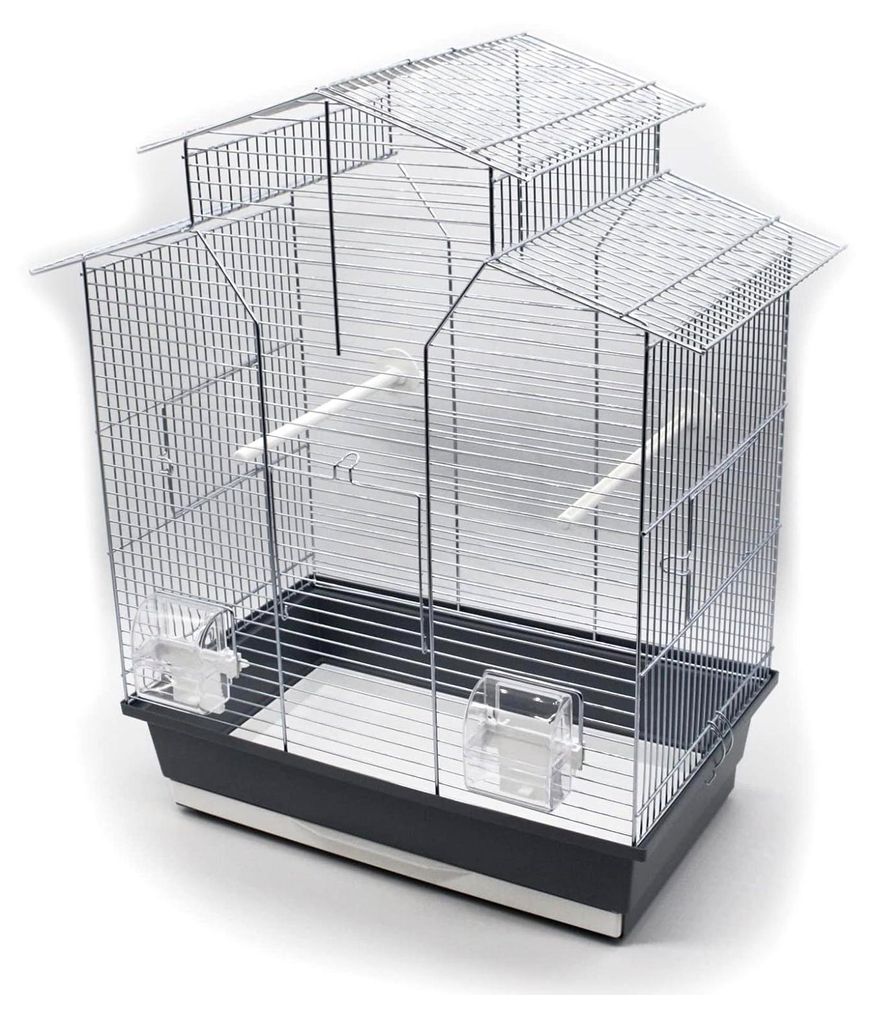 Vogelkäfig IZA II grau 52x30x60 cm für Wellensittiche und Kanarienvögel
