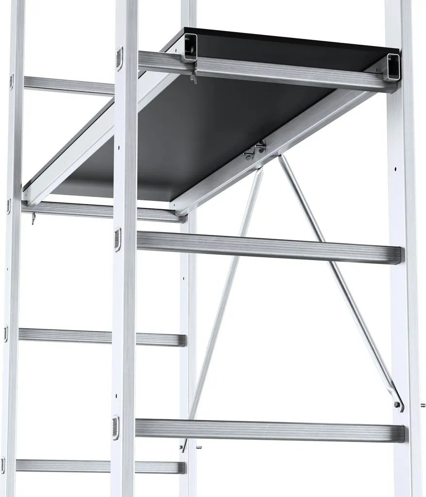 Échafaudage multifonction en alu avec échelle transformable 150 kg