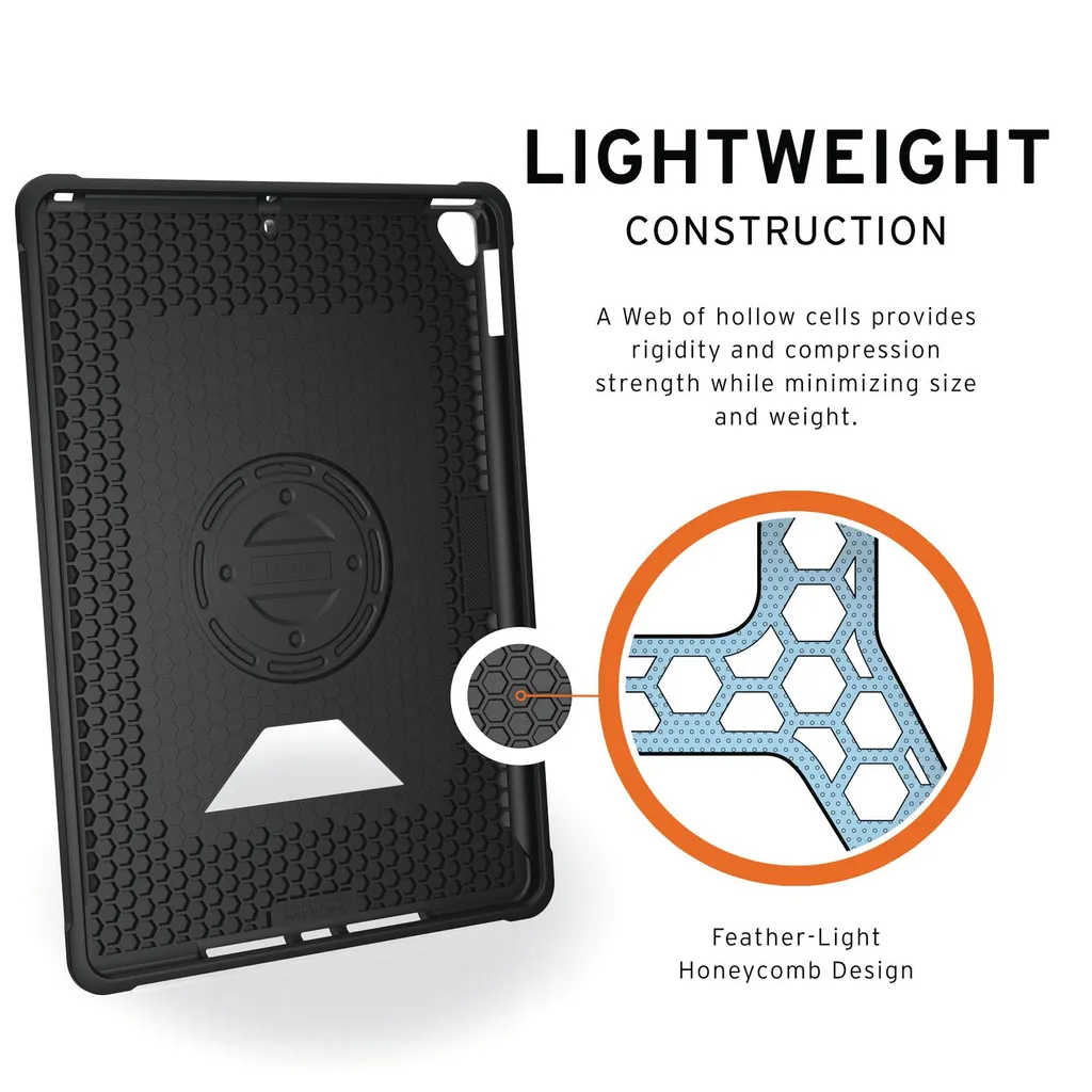 Coque iPad 10.2 UAG Metropolis avec Support Stylet - Noir Robuste
